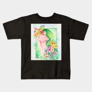 Girl flower Kids T-Shirt